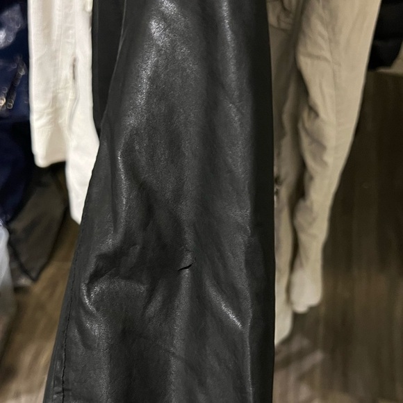 Black aviator Leather Jacket - Picture 9 of 15